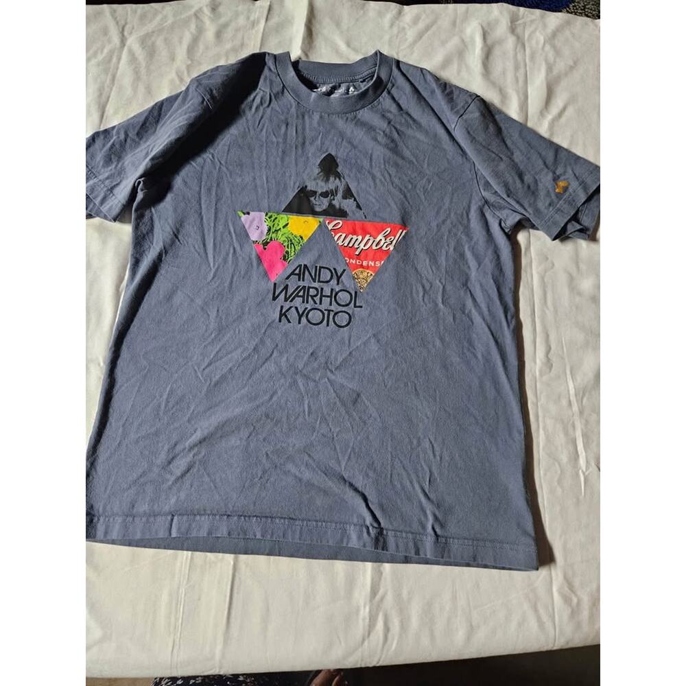 Campbell soup POP ART blue gray t-shirt adult S